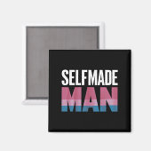 Selfmade Man Transgender Trans Pride Flag Transsex Magnet (Vorderseite/Rückseite)