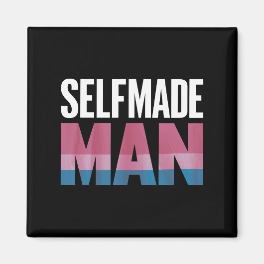 Selfmade Man Transgender Trans Pride Flag Transsex Magnet (Vorne)