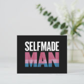 Selfmade Man Transgender Trans Pride Flag Transsex Postkarte (Stehend Vorderseite)