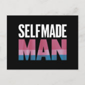 Selfmade Man Transgender Trans Pride Flag Transsex Postkarte (Vorderseite)