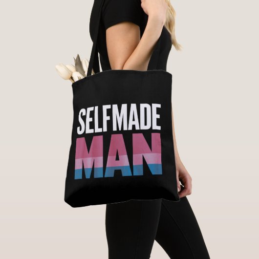Selfmade Man Transgender Trans Pride Flag Transsex Tasche (Von Nahem)