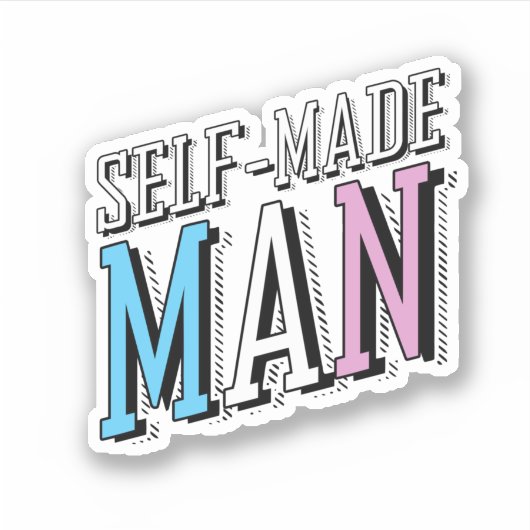 Selfmademan Aufkleber (Vorderseite)