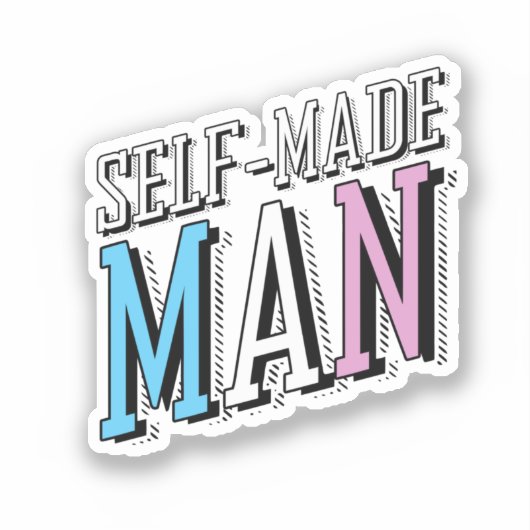 Selfmademan Aufkleber (Vorderseite)