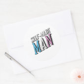 Selfmademan Runder Aufkleber (Umschlag)