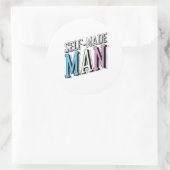 Selfmademan Runder Aufkleber (Tasche)