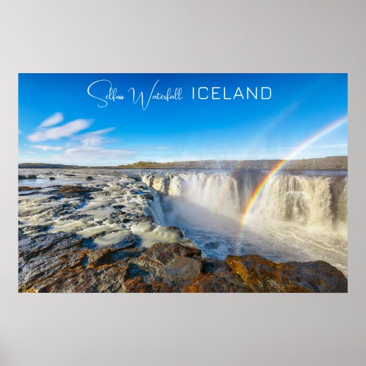 Selfoss Waterfall, Island Poster (Vorne)