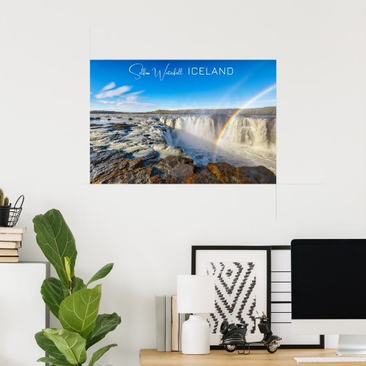Selfoss Waterfall, Island Poster (Heimbüro)