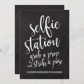 Selfstation Chalkboard Erschwingliches Zeichen (Vorne/Hinten)