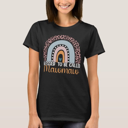 Selig als Mawmaw Rainbow Leopard Niedlich T-Shirt (Vorderseite)