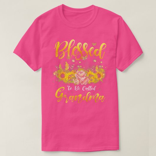 Selig, als Oma Sonnenblumenliebhaber Gran T-Shirt (Design vorne)