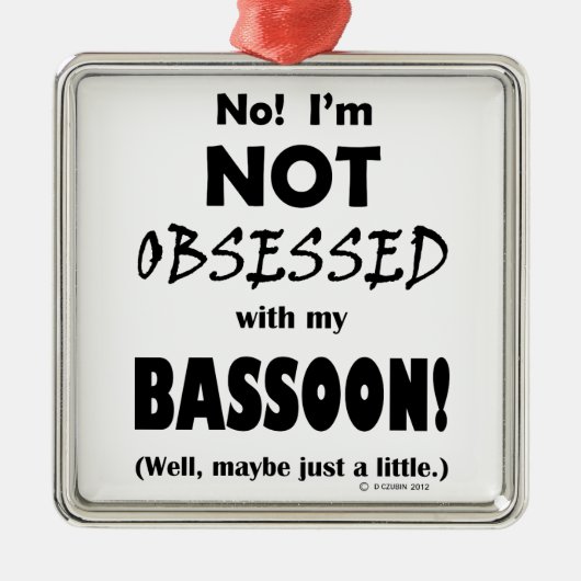 Selig Bassoon Silbernes Ornament (Vorne)