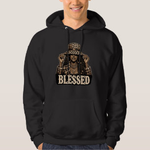 Selig Black Cowgirl Western Swag African Christi Hoodie