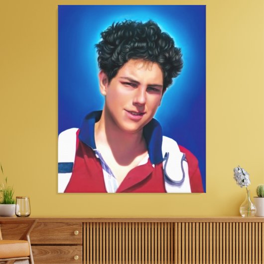 Selig Carlo Acutis, Beato Carlo, gesegnet Carlo Leinwanddruck (Insitu (Wohnzimmer))