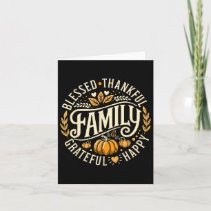 Selig dankbar, Familie für Thanksg Karte