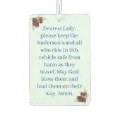 Selig gesegnete Mutter Gebet Air Freshener Autolufterfrischer (Rückseite)