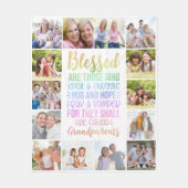 Selig Großeltern Foto Collage Fleecedecke (Vorderseite)