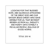 Selig-Hoffnung-Schrift Gummistempel (Prägung)