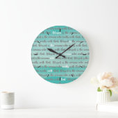 Selig ist die Frau, die mit Gott geht Große Wanduhr (Zuhause)