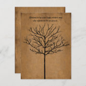 Selig ist Er, der Weisheit sucht, einen Baum des L Postkarte (Vorne/Hinten)