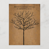 Selig ist Er, der Weisheit sucht, einen Baum des L Postkarte (Vorderseite)