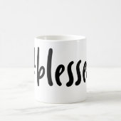 Selig Kaffee Tasse Schwarz & Weiß Dankbar Dankbar (Mittel)