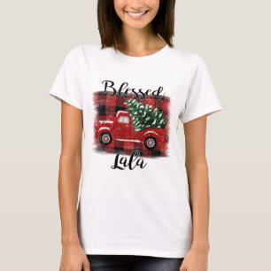 Selig Lala Red Truck Vintage Weihnachtsbaum T-Shirt