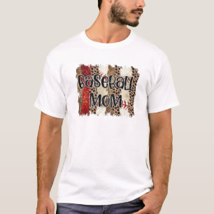 Selig Leopard Print Baseball Mutter Frauen T-Shirt