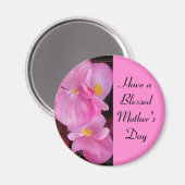 Selig Mutter Tag Rosa Blume Foto Einfach Magnet (Vorderseite/Rückseite)