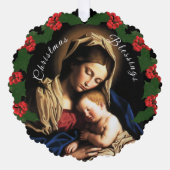 Selig Mutter Weihnachts-Foto Ornament Karte (Vorderseite)