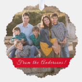 Selig Mutter Weihnachts-Foto Ornament Karte (Rückseite)