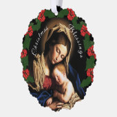 Selig Mutter Weihnachts-Foto Ornament Karte (Links)