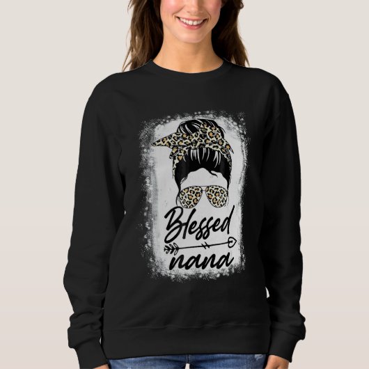 Selig Nana Leopard für Mamas Frauen Mutter" Sweatshirt (Vorderseite)