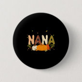 Selig Nana Pumpkin Herbst Herbst Erntedank Mama Button (Vorderseite)