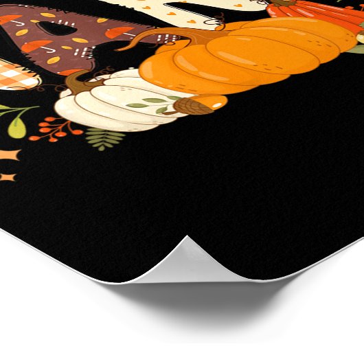 Selig Nana Pumpkin Herbst Herbst Erntedank Mama Poster (Ecke)