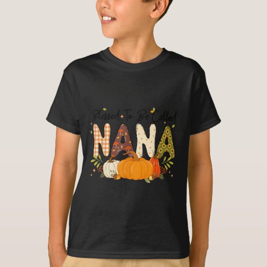 Selig Nana Pumpkin Herbst Herbst Erntedank Mama T-Shirt (Vorderseite)