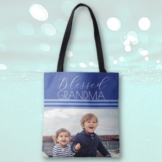 Selig Oma Custom Foto Geschenk Tasche