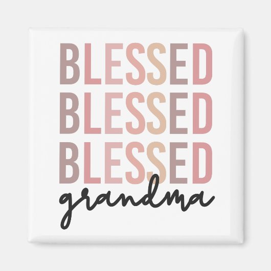 Selig Oma | Geschenke für Oma Magnet (Vorne)