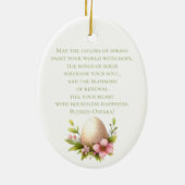 Selig Ostara Tree Wiccan Pagan Spring Keramik Ornament (Hinten)