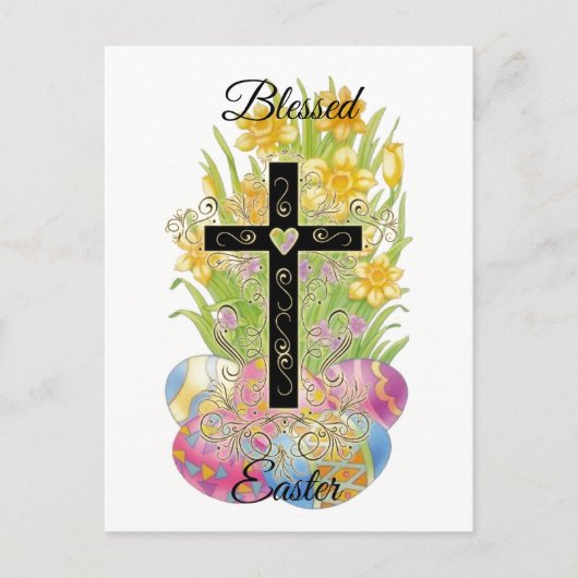Selig Osterfest Postkarte (Vorderseite)