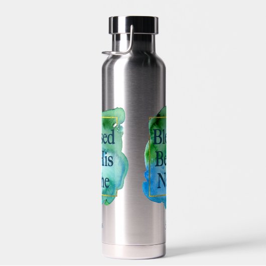 Selig sein Name Schöne Bibel Verse Custom Trinkflasche (Rechts)