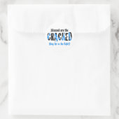 Selig sind die CRACKED Runder Aufkleber (Tasche)