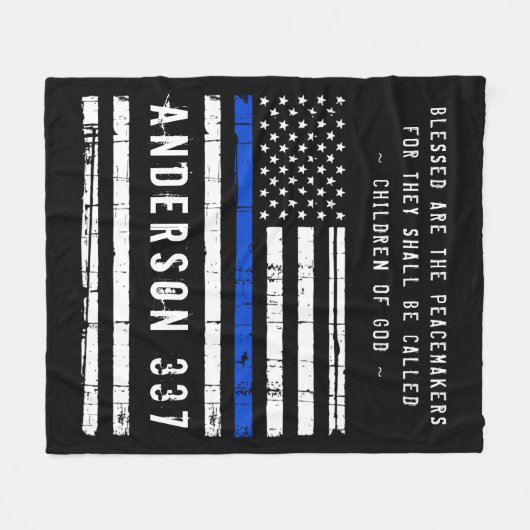 Selig sind die Friedensstifter Fleece Blanket (Vorderseite (Horizontal))