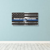 Selig sind die Friedensstifter mit Abzeichen Leinwanddruck (Insitu (Holzboden))