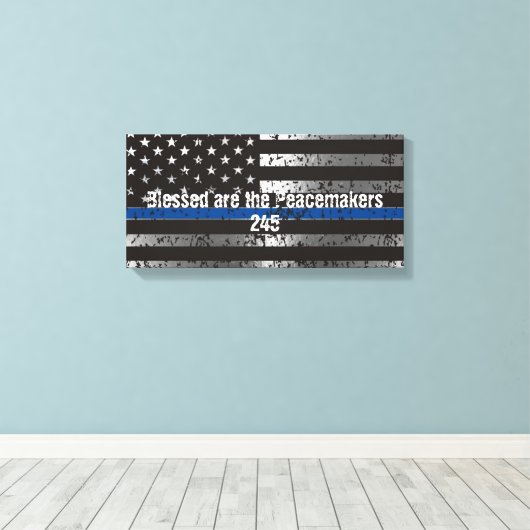 Selig sind die Friedensstifter mit Abzeichen Leinwanddruck (Insitu (Holzboden))