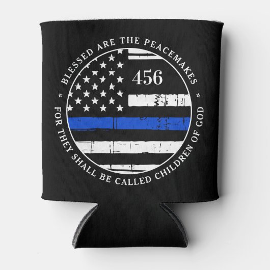 Selig sind die Friedensstifter Personalisierte Pol Dosenkühler (Vorderseite)