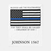 Selig sind die Friedensstifter Personalisierte Pol Fleecedecke (Vorderseite)