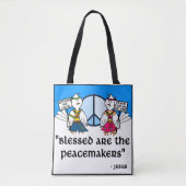 Selig sind die Friedensstifter Tasche (Vorderseite)