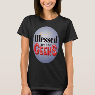 Selig sind die Geeks Christlichen Nerd Puff T-Shirt