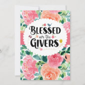 Selig sind die Givers Danke Karte (Vorderseite)