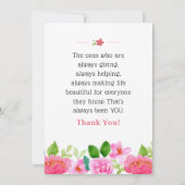 Selig sind die Givers Danke Karte (Rückseite)